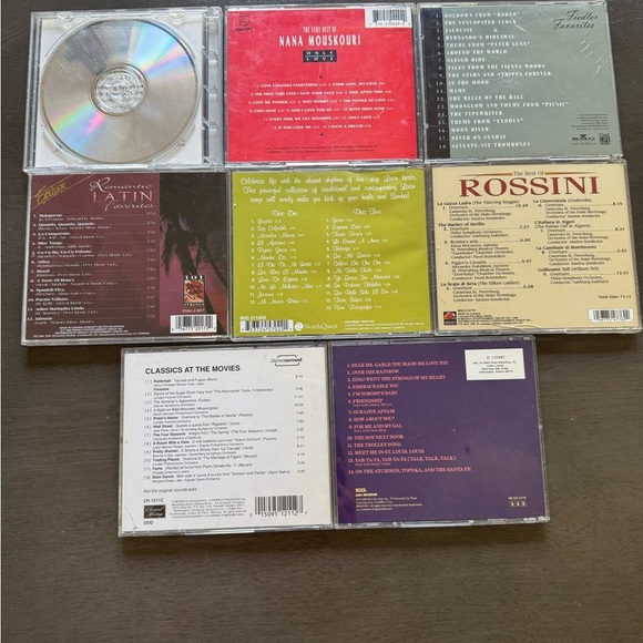 90s Assorted CD Lot Of 6 Latin Romance, Fiedler, Rossini, Brahms, Nana Mouskouri - Picture 3 of 3